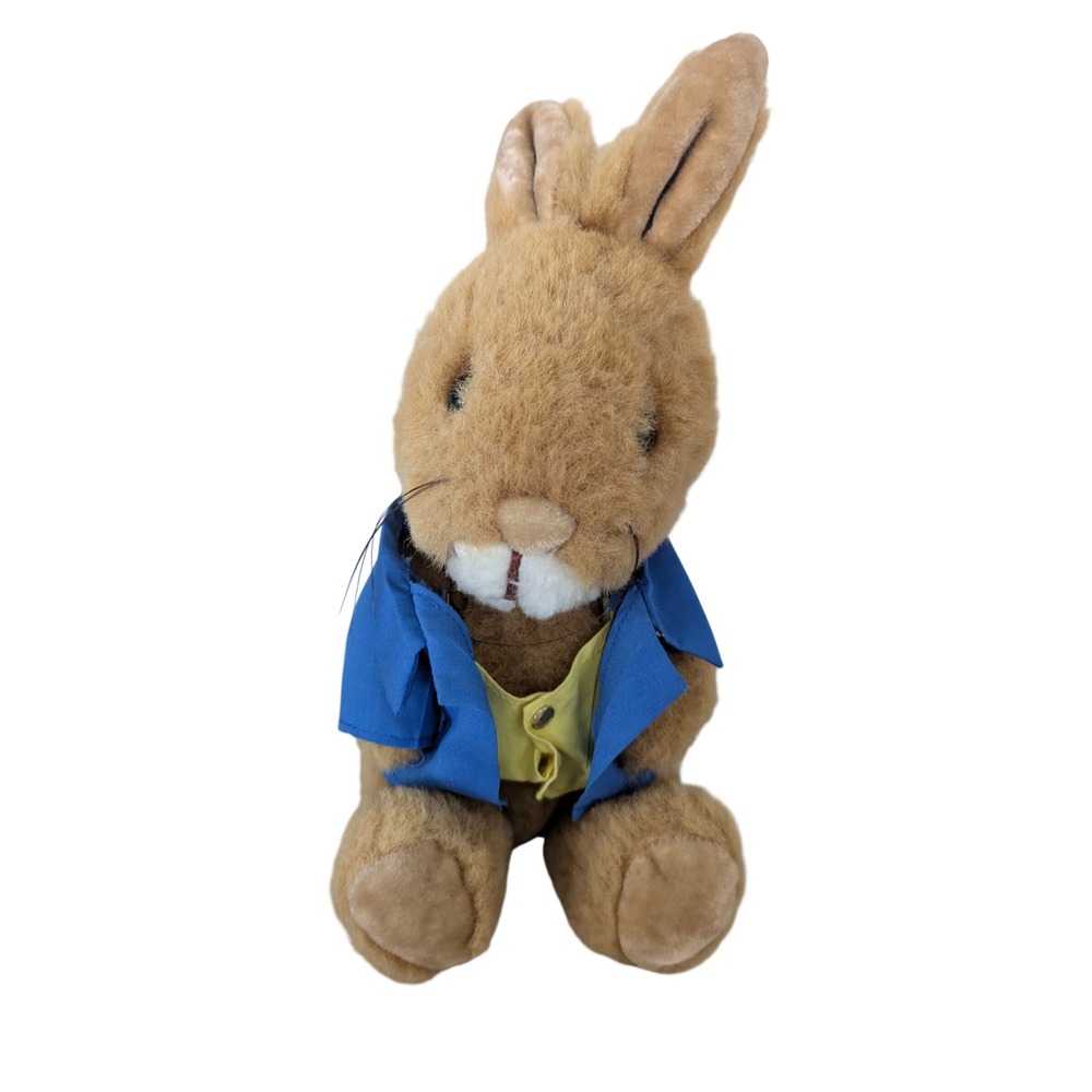 Royal Peter Rabbit Plush Toy Blue Jacket Yellow Vest Kids Stuffed Animal 8"